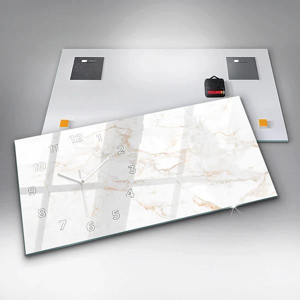 Horizontale Uhr mit motiv Eleganter Marmor