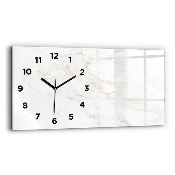 Horizontale Uhr mit motiv Eleganter Marmor