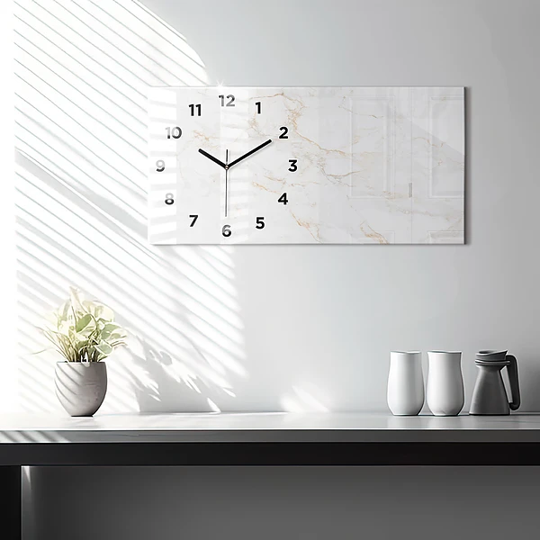 Horizontale Uhr mit motiv Eleganter Marmor