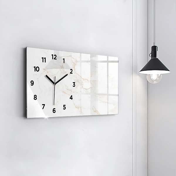 Horizontale Uhr mit motiv Eleganter Marmor