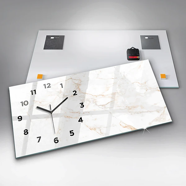 Horizontale Uhr mit motiv Eleganter Marmor
