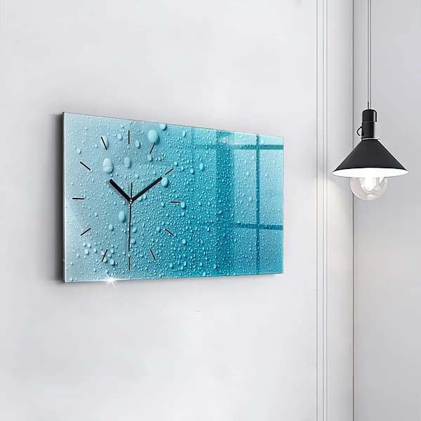 Horizontale Uhr Wassertropfen