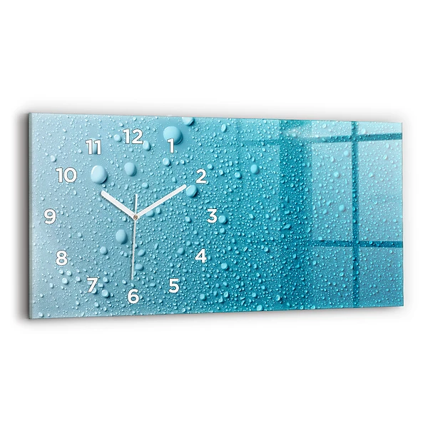 Horizontale Uhr Wassertropfen