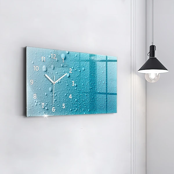 Horizontale Uhr Wassertropfen