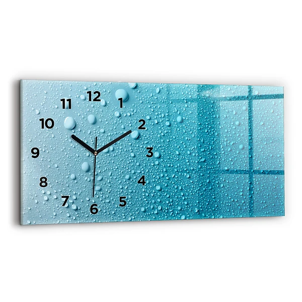 Horizontale Uhr Wassertropfen