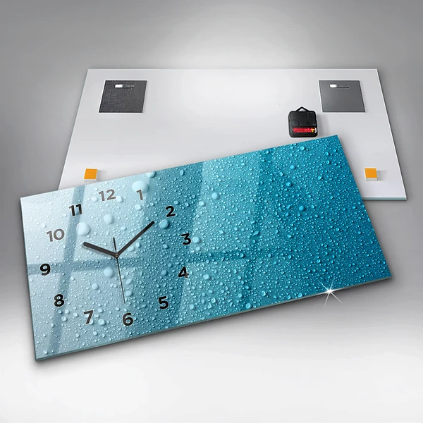 Horizontale Uhr Wassertropfen