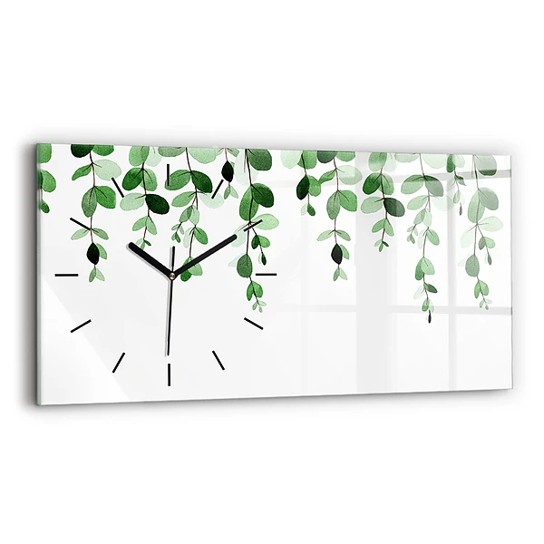 Horizontale Uhr mit motiv Pflanzenblätter