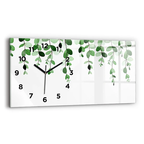 Horizontale Uhr mit motiv Pflanzenblätter