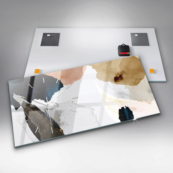 Horizontale Uhr mit motiv Flecken abstrakt