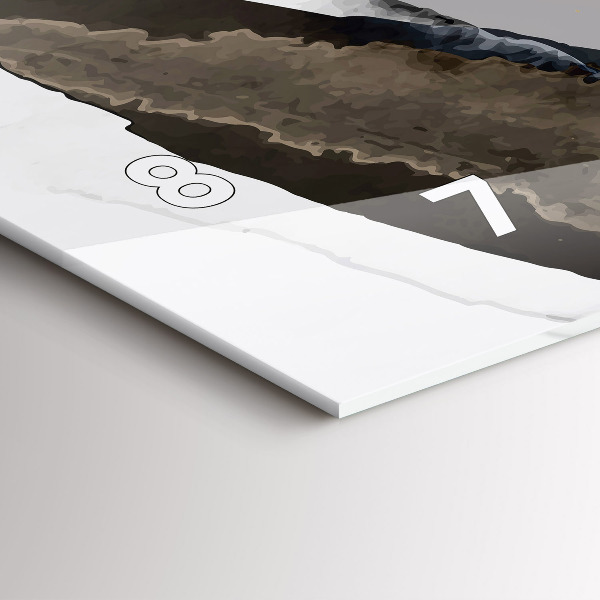 Horizontale Uhr mit motiv Flecken abstrakt