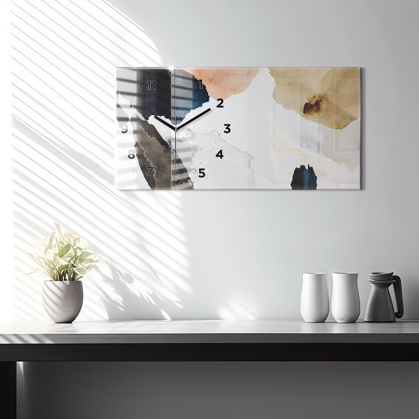 Horizontale Uhr mit motiv Flecken abstrakt