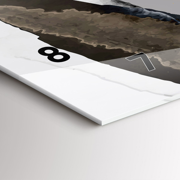 Horizontale Uhr mit motiv Flecken abstrakt