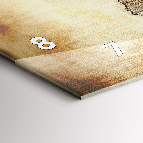 Horizontale Uhr Alte Weltkarte