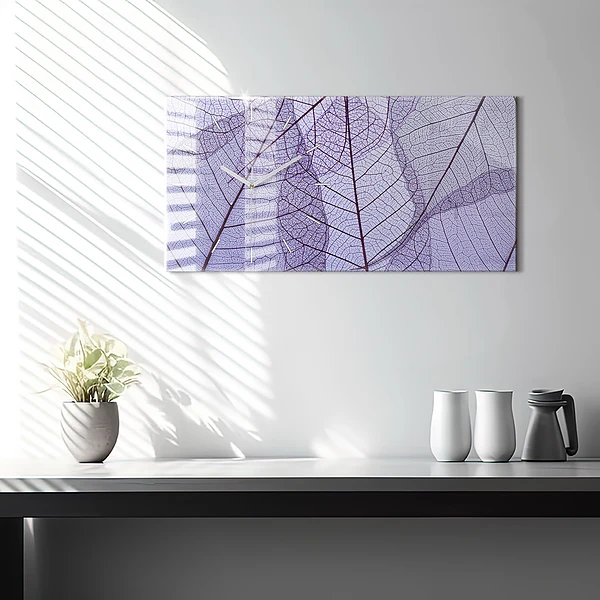 Horizontale Uhr mit motiv Natur Blätter