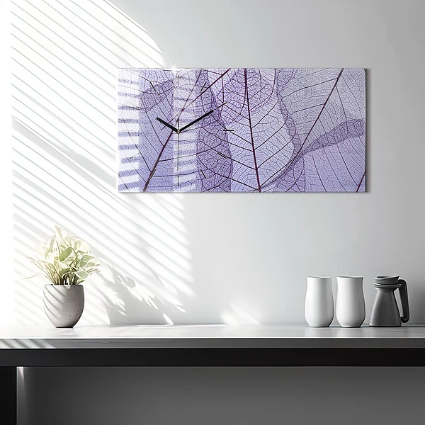 Horizontale Uhr mit motiv Natur Blätter