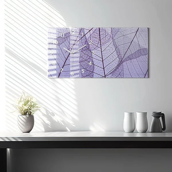 Horizontale Uhr mit motiv Natur Blätter