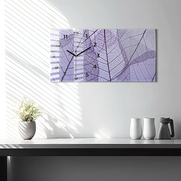 Horizontale Uhr mit motiv Natur Blätter