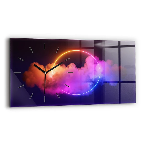 Horizontale Uhr mit motiv 3D Rauch abstrakt