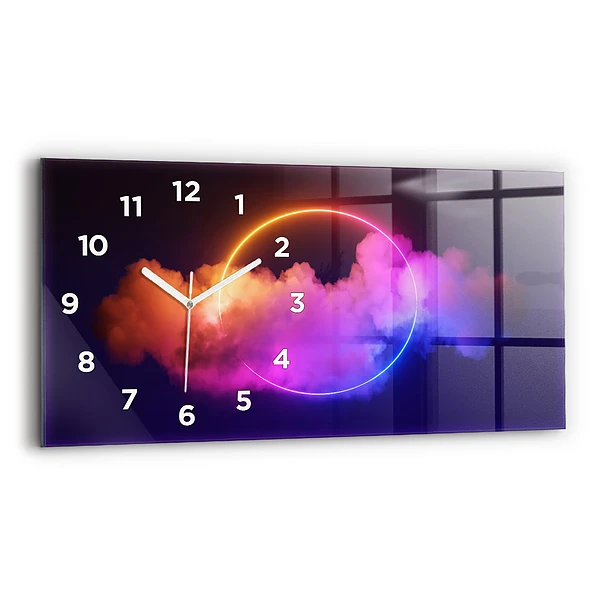 Horizontale Uhr mit motiv 3D Rauch abstrakt