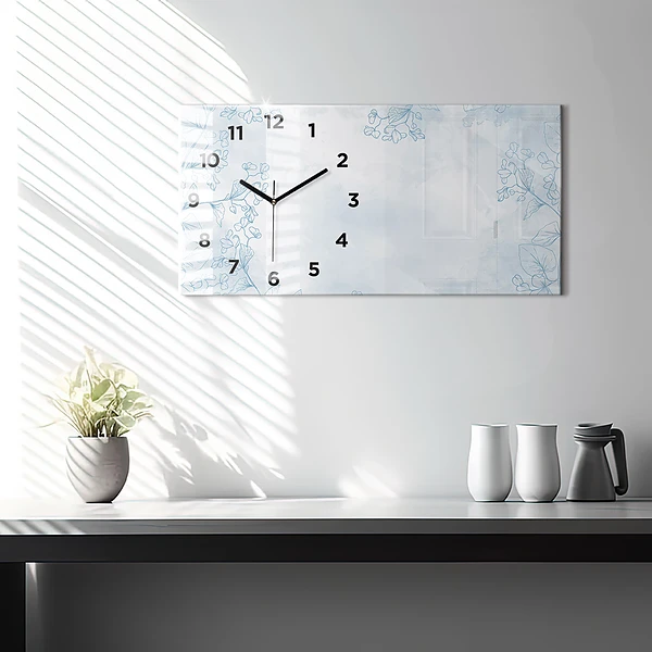 Horizontale Uhr Skizze von Pflanzen