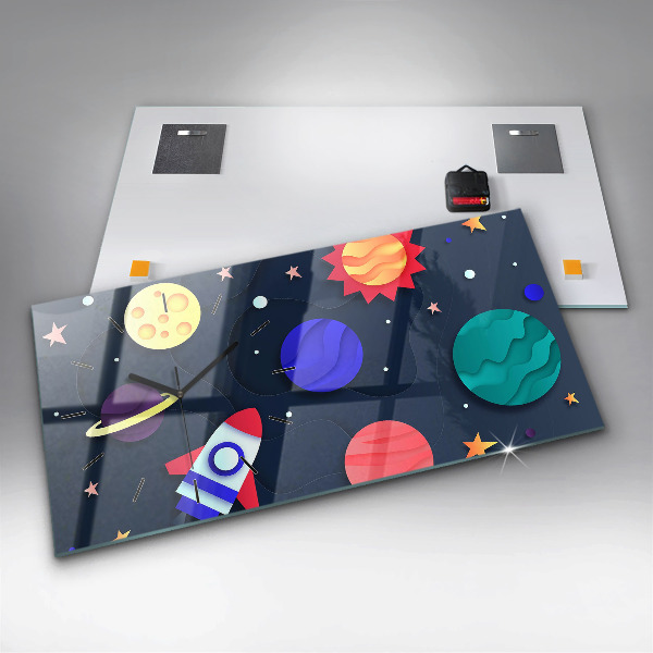 Horizontale Uhr Kosmos für Kinder