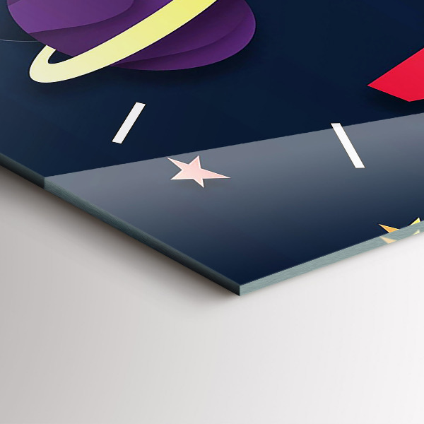 Horizontale Uhr Kosmos für Kinder