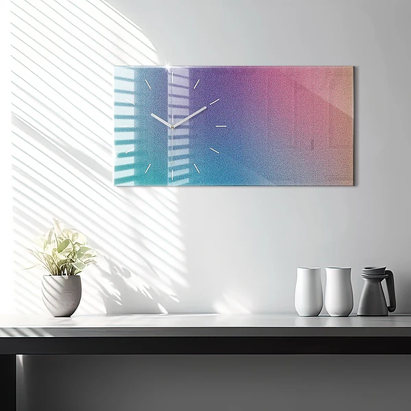 Horizontale Uhr mit motiv Muster mit Farbverlauf