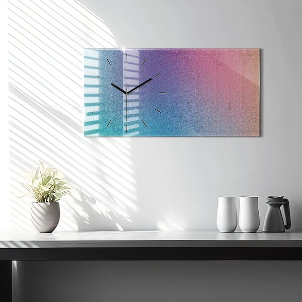 Horizontale Uhr mit motiv Muster mit Farbverlauf