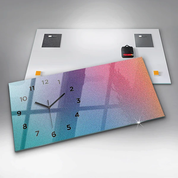 Horizontale Uhr mit motiv Muster mit Farbverlauf