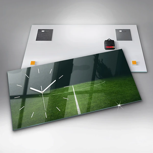Horizontale Uhr mit motiv Fußballfeld