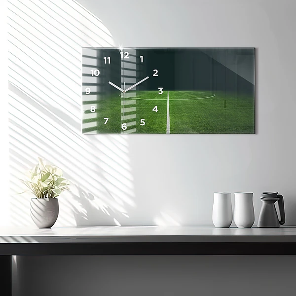 Horizontale Uhr mit motiv Fußballfeld