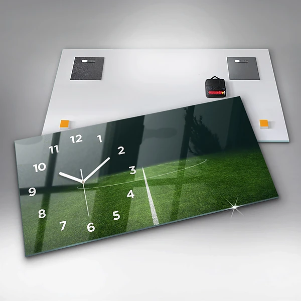 Horizontale Uhr mit motiv Fußballfeld