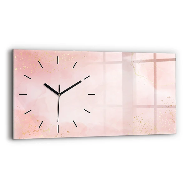 Horizontale Uhr Rosa Murmel