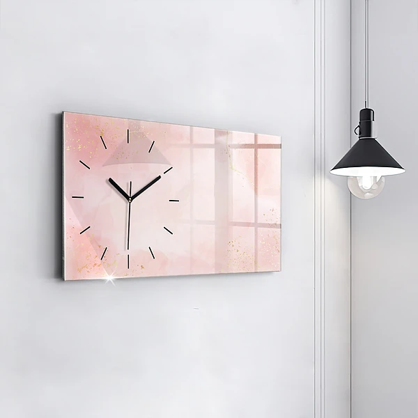 Horizontale Uhr Rosa Murmel