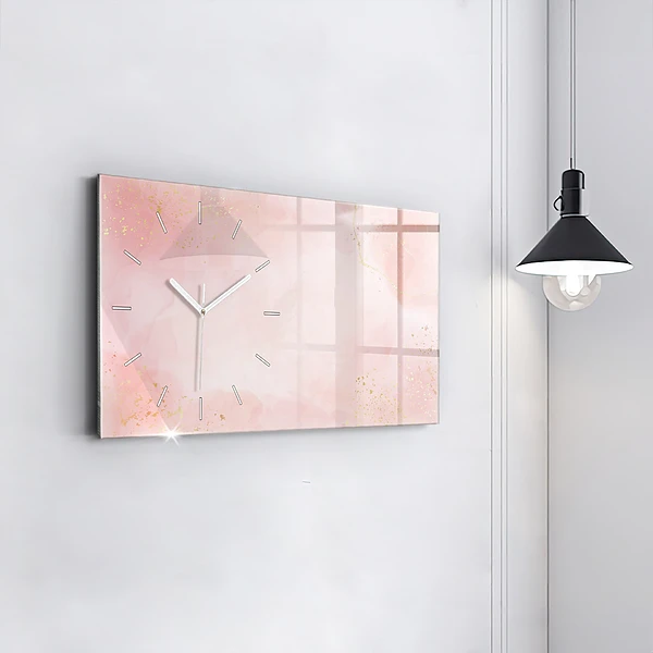 Horizontale Uhr Rosa Murmel