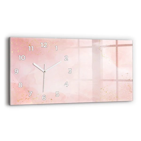 Horizontale Uhr Rosa Murmel