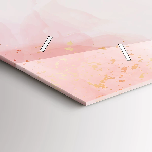 Horizontale Uhr Rosa Murmel