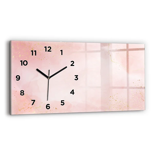 Horizontale Uhr Rosa Murmel