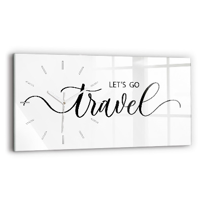 Horizontale Uhr mit motiv Reise-Inschrift