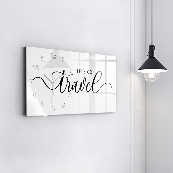 Horizontale Uhr mit motiv Reise-Inschrift