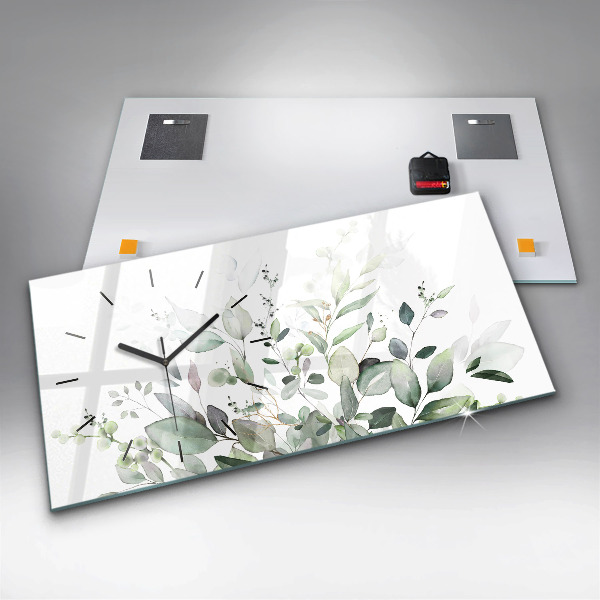 Horizontale Uhr Pflanzen Blätter