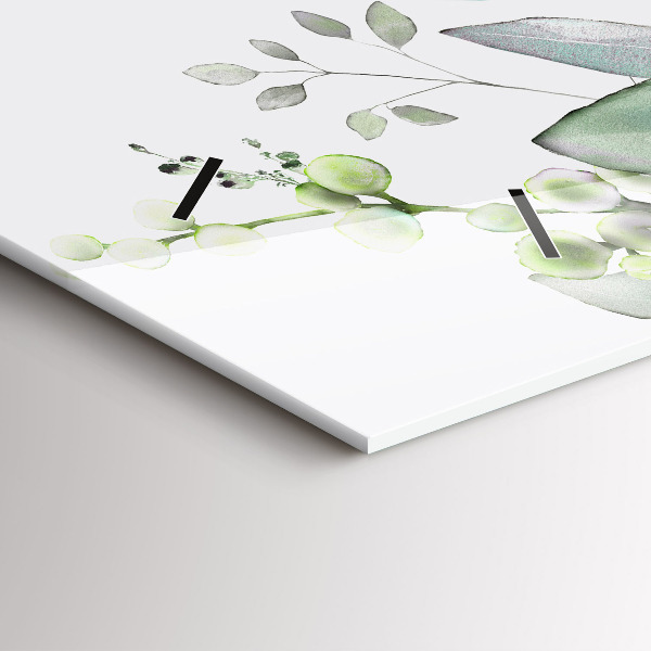 Horizontale Uhr Pflanzen Blätter