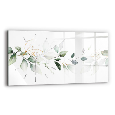 Horizontale Uhr mit motiv Abstrakte Blätter