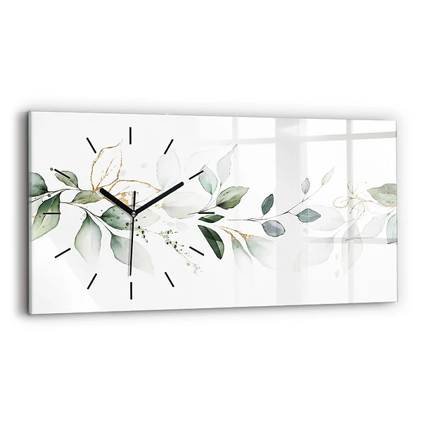 Horizontale Uhr mit motiv Abstrakte Blätter