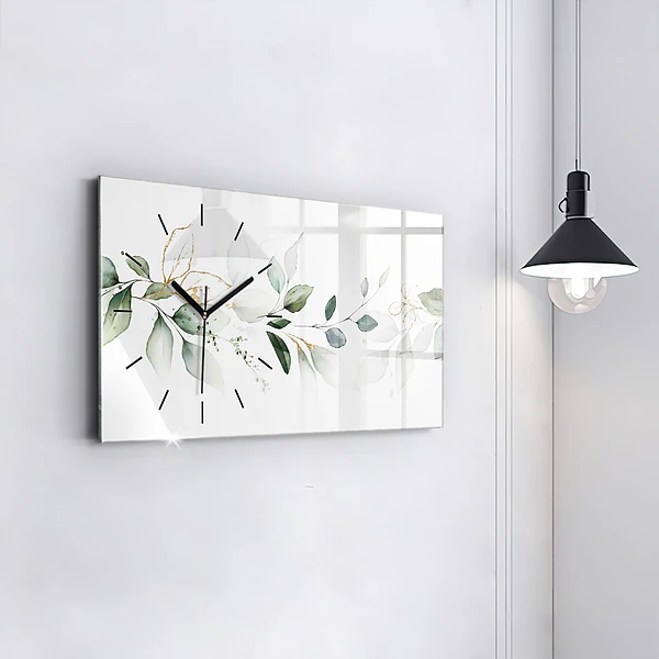 Horizontale Uhr mit motiv Abstrakte Blätter