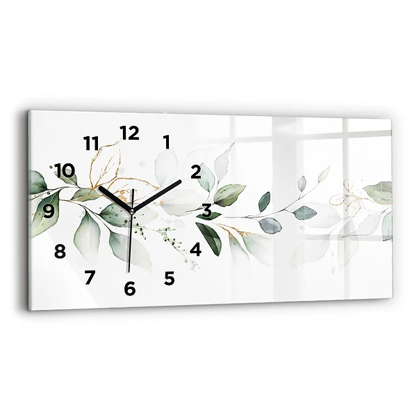 Horizontale Uhr mit motiv Abstrakte Blätter