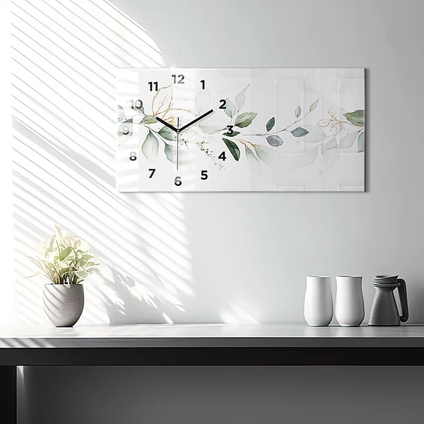 Horizontale Uhr mit motiv Abstrakte Blätter