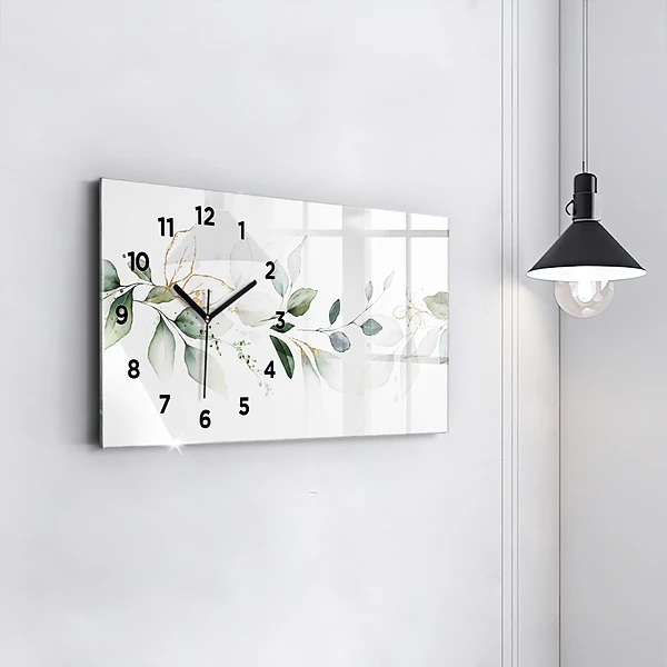 Horizontale Uhr mit motiv Abstrakte Blätter