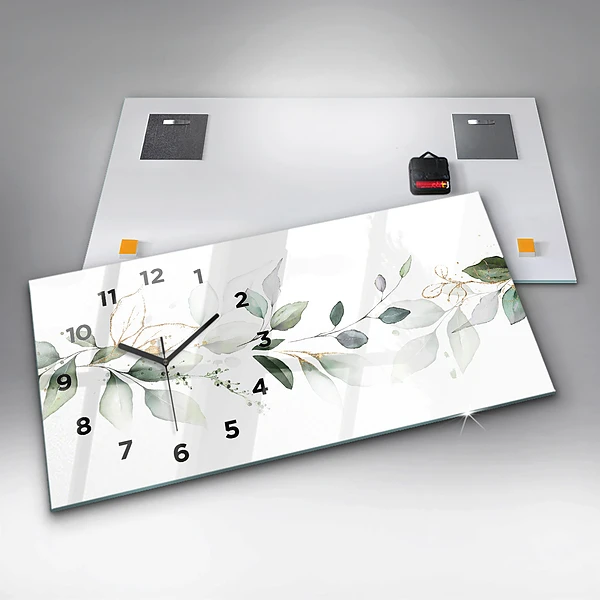 Horizontale Uhr mit motiv Abstrakte Blätter