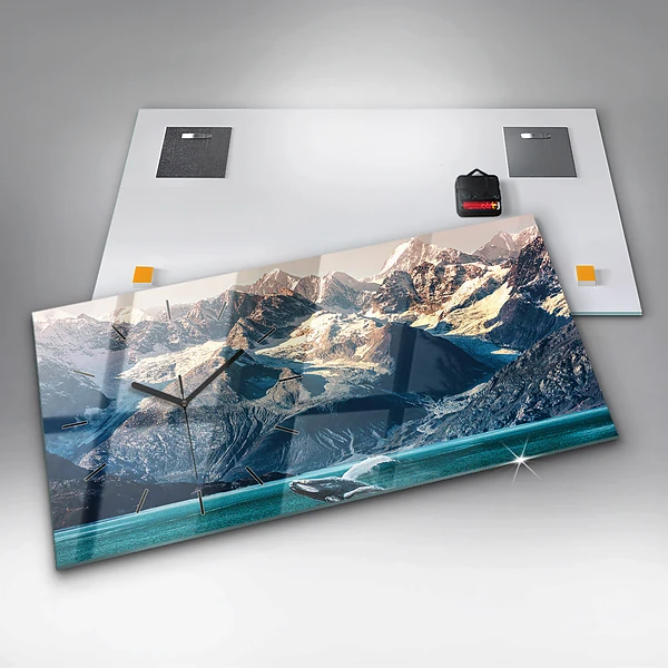 Horizontale Uhr mit motiv Walfisch Wasser